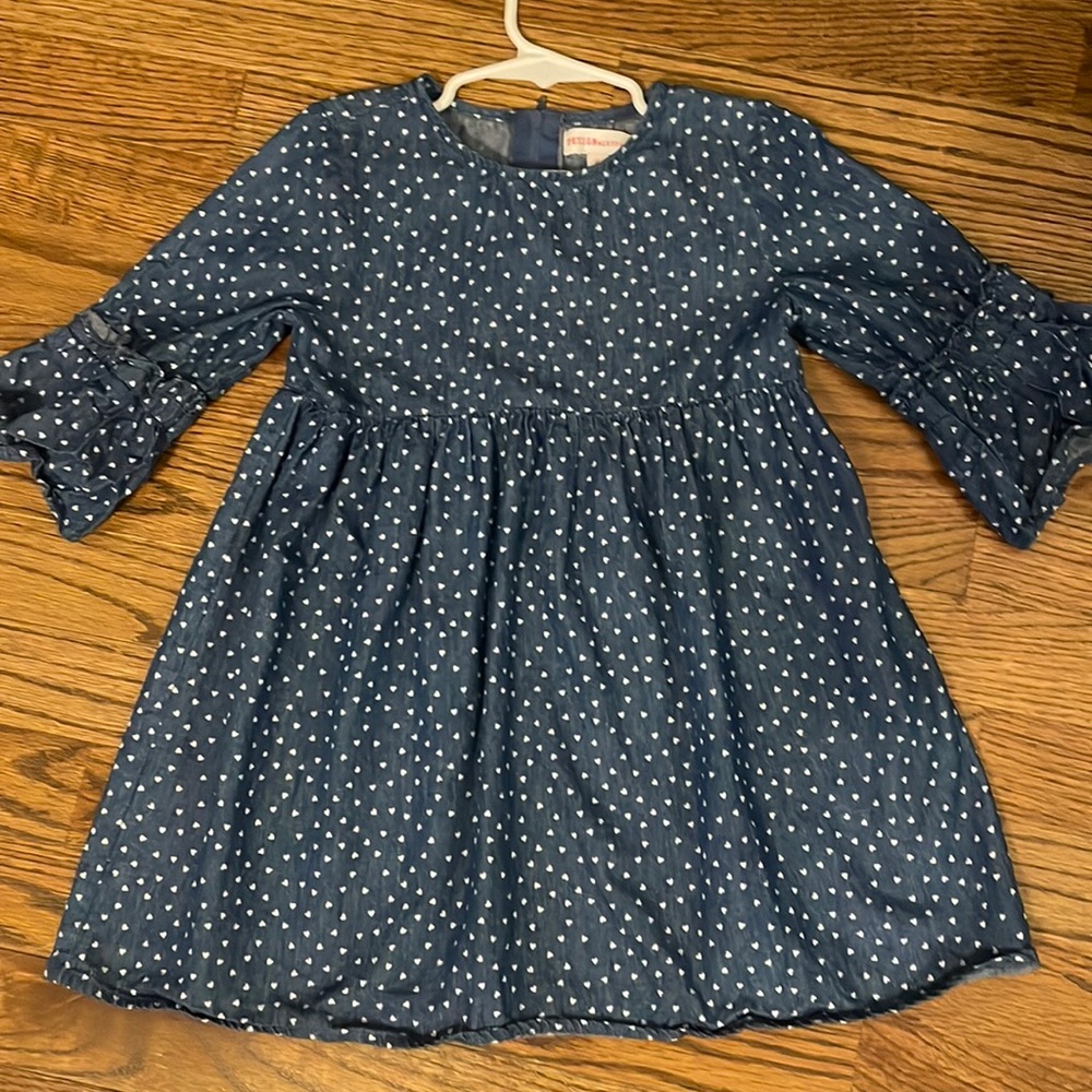 Design History dress size 6.  Blue dress with light blue hearts